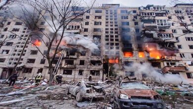 Photo of  रूस ने एक बार फिर यूक्रेन की राजधानी कीव पर बड़ा हवाई हमला किया..