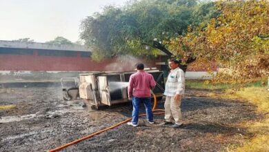 Photo of हिसार: लुवास के पशु अस्पताल के पास लगी आग