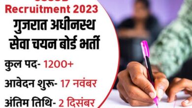 Photo of GSSSB 2023: इस राज्य में तृतीय श्रेणी के 1200 से अधिक पदों पर भर्ती शुरू