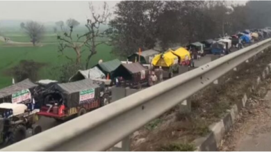 Photo of पंजाब के हजारों किसानों ने हरियाणा बॉर्डर पर डेरा डाला