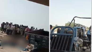 Photo of शाहजहांपुर: थाने के पास ट्रैक्टर-ट्रॉली पलटने से बच्ची समेत दो श्रद्धालुओं की मौत