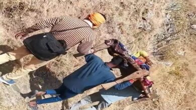 Photo of अल्मोड़ा में महिला को डोली में पहुंचाया अस्पताल