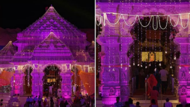Photo of रामनवमी के लिए फूलों और रंग-बिरंगी रोशनी से जगमगाया राम मंदिर