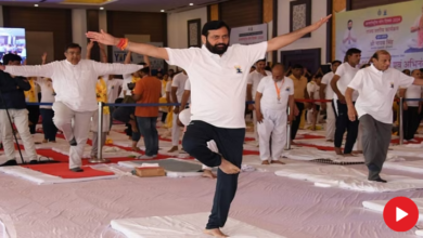 Photo of सीएम नायब सैनी ने हिसार में किया योग