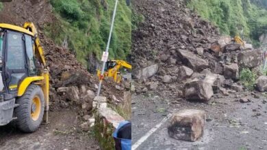 Photo of उत्तराखंड: पहाड़ी से टूटी चट्टान…मलारी हाईवे दूसरे दिन भी बंद