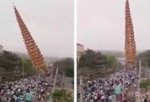 Photo of बेंगलुरू में उत्सव के दौरान बड़ा हादसा, भीड़ के ऊपर गिरा 100 फीट ऊंचा रथ