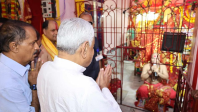 Photo of महाअष्टमी पर सीएम नीतीश ने की शीतला माता और पटनदेवी माता की पूजा