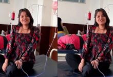 Photo of अस्पताल के बेड पर ड्रिप लगवाते हुए लड़की ने बनाई रील