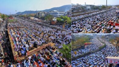 Photo of जयपुर-दिल्ली हाईवे पर पढ़ी गई ईद-उल-फितर की नमाज