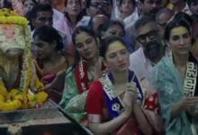 Photo of उज्जैन: अभिनेत्री तमन्ना भाटिया ने किए बाबा महाकाल के दर्शन