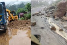 Photo of  मलबा आने से यमुनोत्री हाईवे बंद, कर्णप्रयाग में गिरे भारी बोल्डर