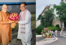 Photo of अमित शाह उदयपुर पहुंचे, सीएम भजनलाल शर्मा ने की अगवानी
